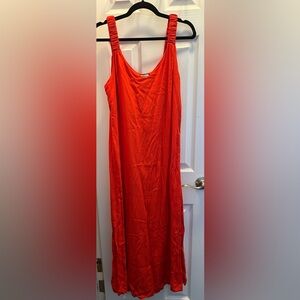 Sam and Jess Vibrant Orange Sleeveless Maxi Dress | Size Small
